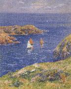 Henry Moret Ouessant,Clam Seas oil on canvas
